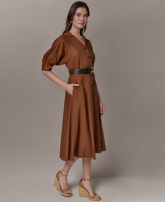 Women's Collared Neck Shirt Dress