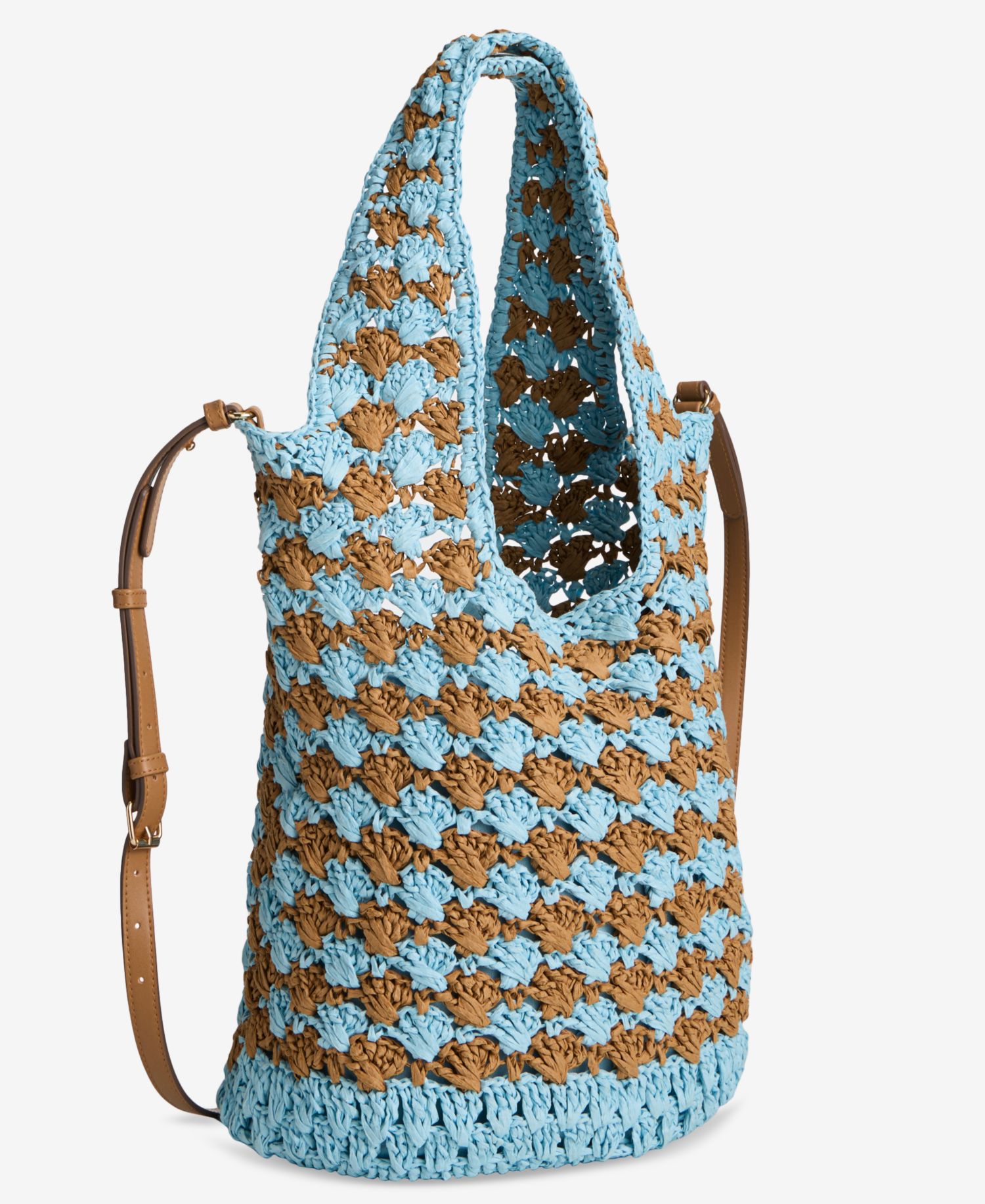Drawstring Straw Handle Mini Tote