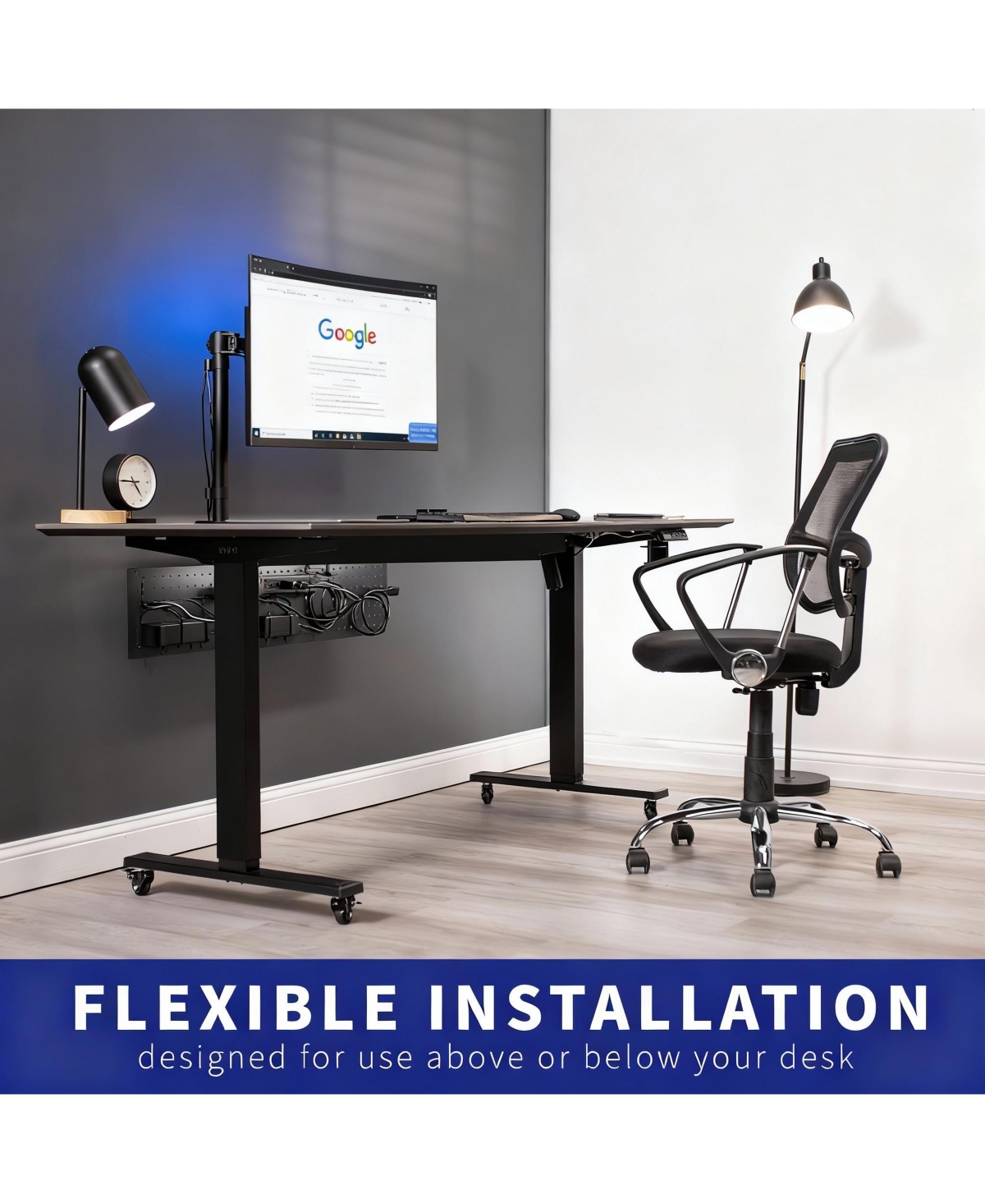 Yigii Magnetic Clamp-On Pegboard Organizer for Desk, Flexible Placement, Easy Installation