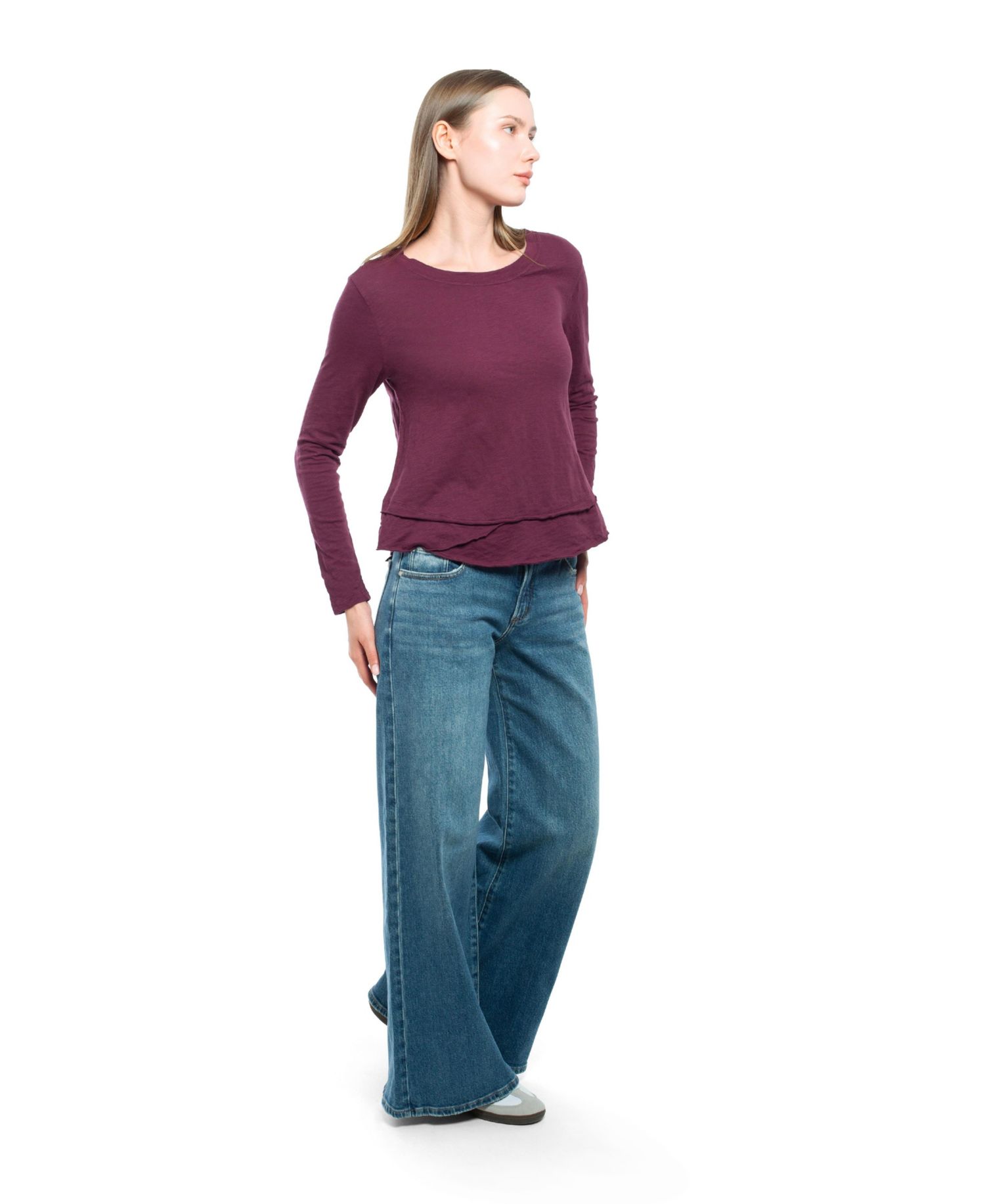 Women's Long Sleeve Mock Layer Tee