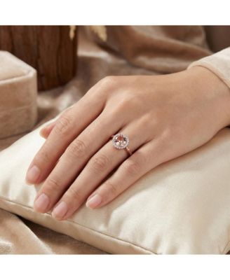 Elegant White Gold Plated Radiant Halo CZ Solitaire Ring
