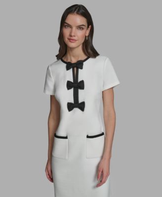 Women's Bow Detail A-Line Dress