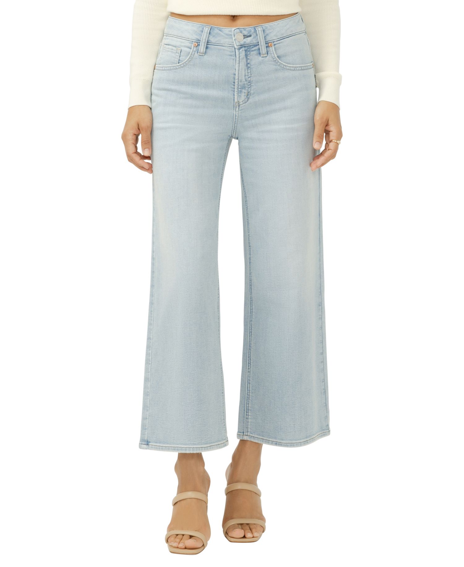 Women's Avery High-Rise Wide-Leg Cropped Jeans