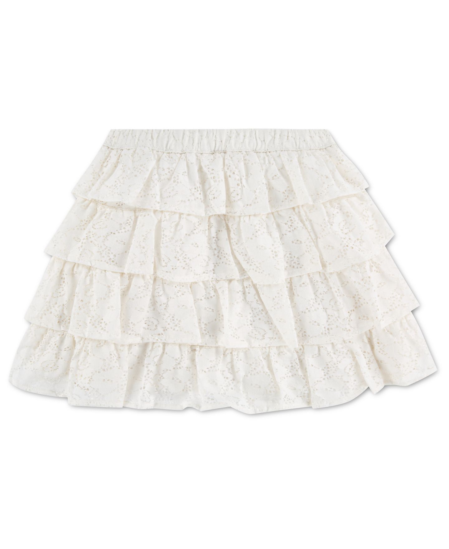 Юбка-шорты abercrombie kids Lace Mini Skort для девочек, цвет: Кремовый — фото 2