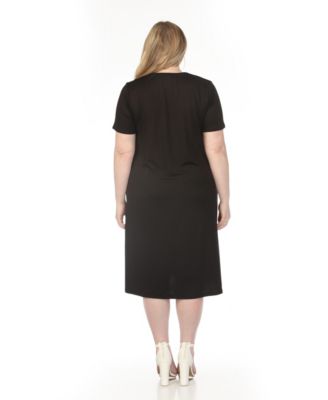 Plus Size Crew Neck T-Shirt Dress