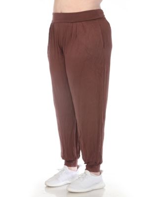 Plus Size High-Waist Pleated Lounge Pants