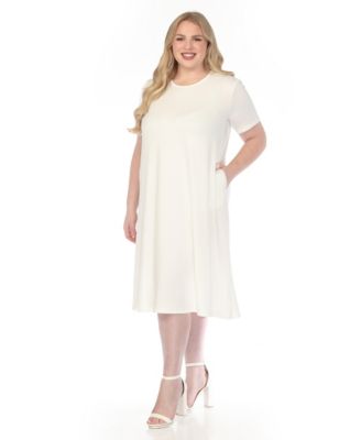 Plus Size Crew Neck T-Shirt Dress