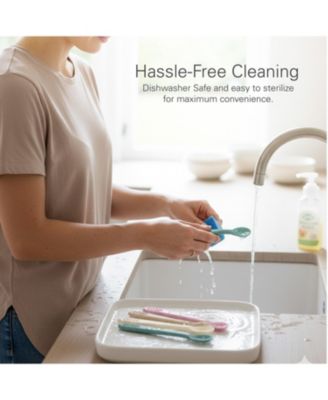 Toddler Spoons Spoons First Stage - Silicone Spoon For Self Feeding - First Stage Feeding Spoon Set Gum Friendly - BPA Free