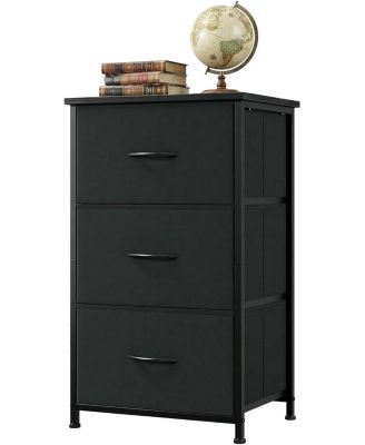 Stylish 3-Drawer Dresser with Removable Fabric Bins, Multi-Functional Storage Organizer
