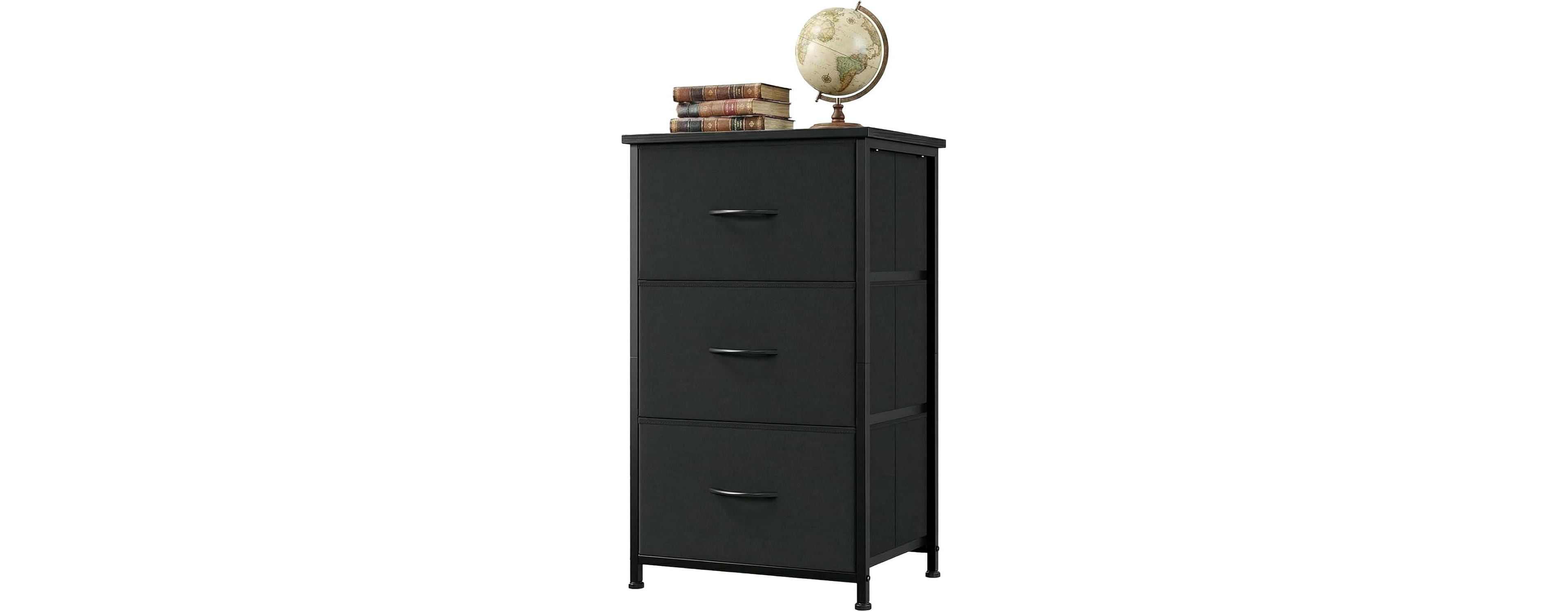 gaomon Stylish 3-Drawer Dresser with Removable Fabric Bins, Multi-Functional Storage Organizer
