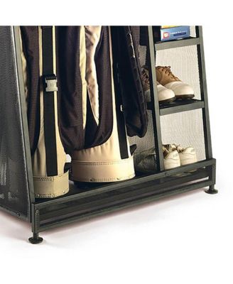 GO3216D Metal Golf Equipment Organizer Storage Rack w/ 3 Shelves, Black