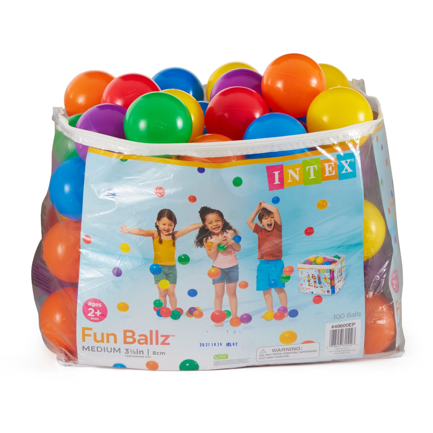 Fun Ballz Plastic Balls, 100-Piece Set