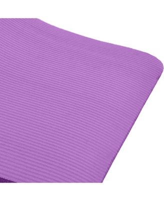 GoCloud 1" Thick Exercise Yoga Mat w/Carry Strap, Purple