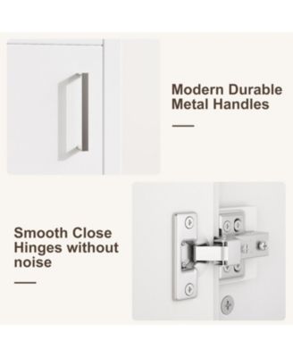 Home 16 inch Bathroom Vanity with Sink Vintage Bathroom Cabinet Vanity with Doors Farmhouse Wooden Freestanding Bathroom Cabinet with Top