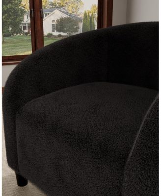Accent Chair, Boucle Barrel Armchair for Living Room, Bedroom, Reading or Reception Room