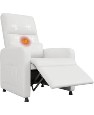 Power Recliner Chair with Massage and Heat with Massage Function with Lumbar Support, Adjustable Push Back, Wide Armrests