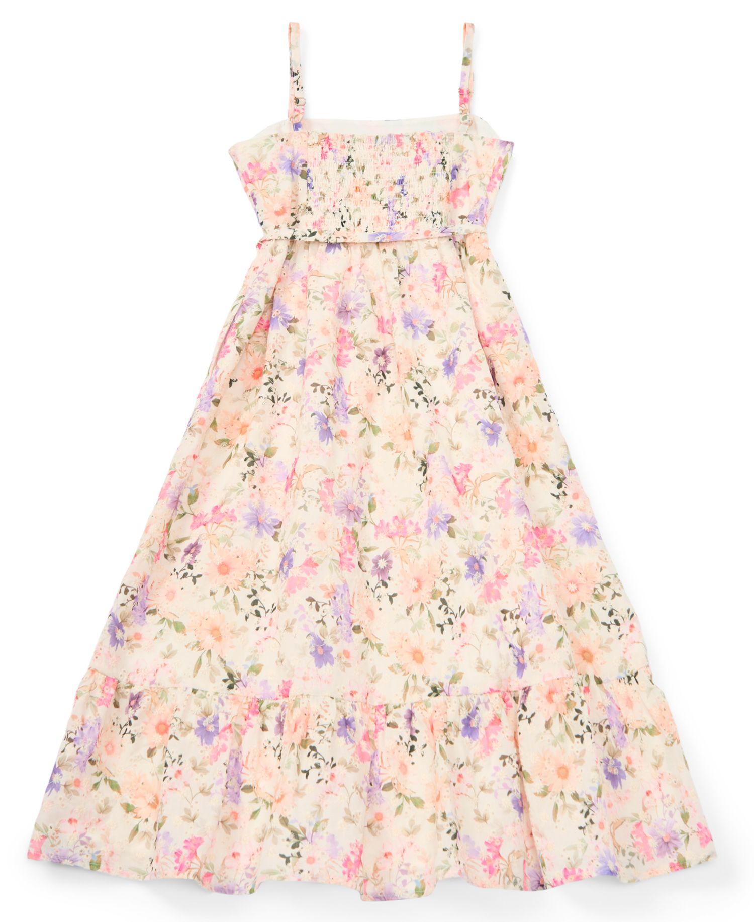 Girls' 7-16 Self-Tie Waist Maxi Dress