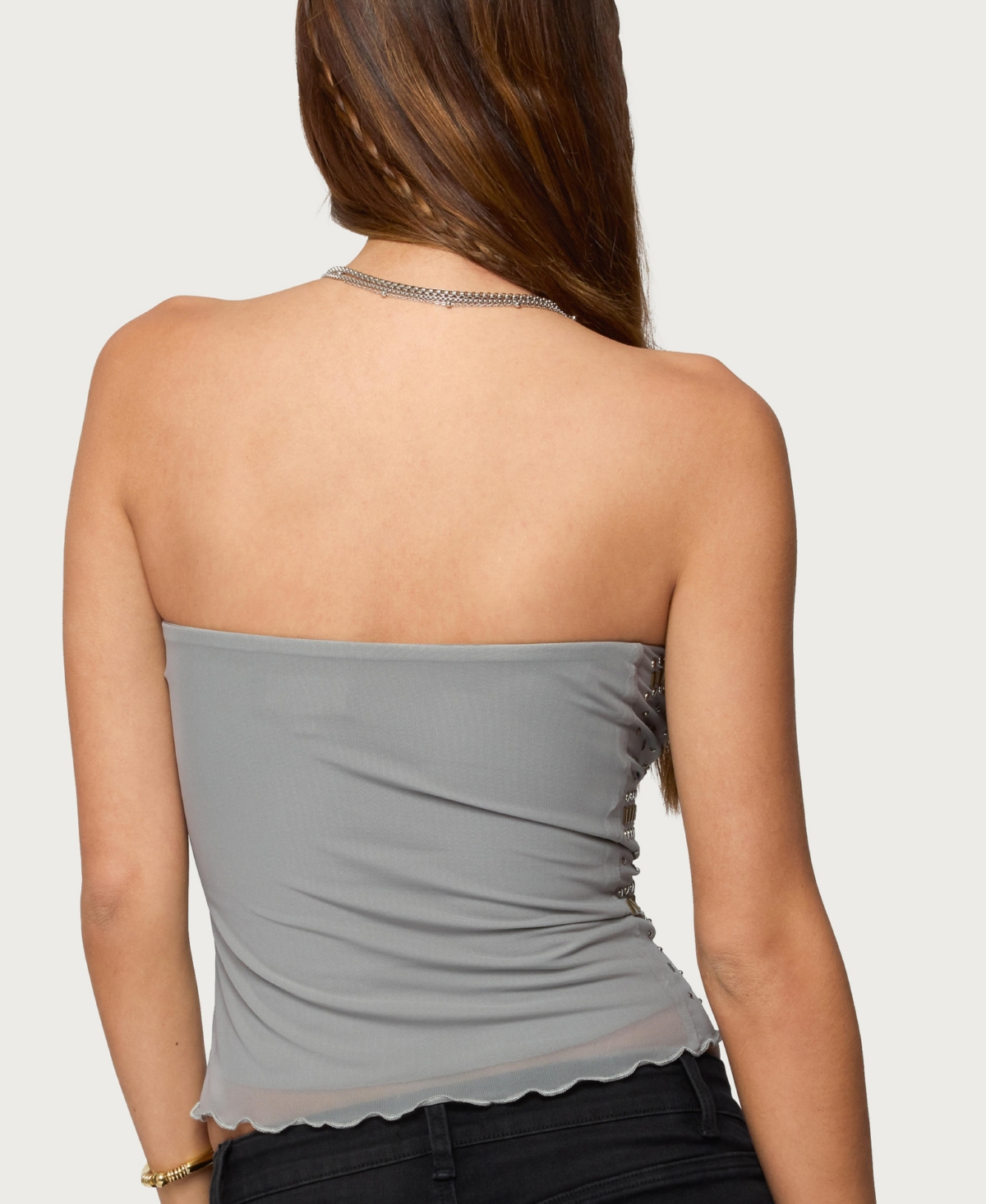 Edikted Women's Izetta Embellished Strapless Top