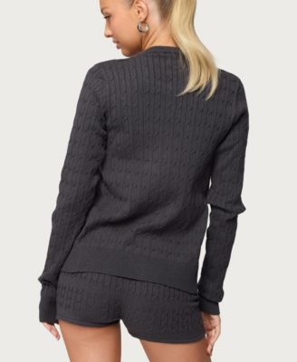 Women's Nella Cable Knit Button Up Cardigan