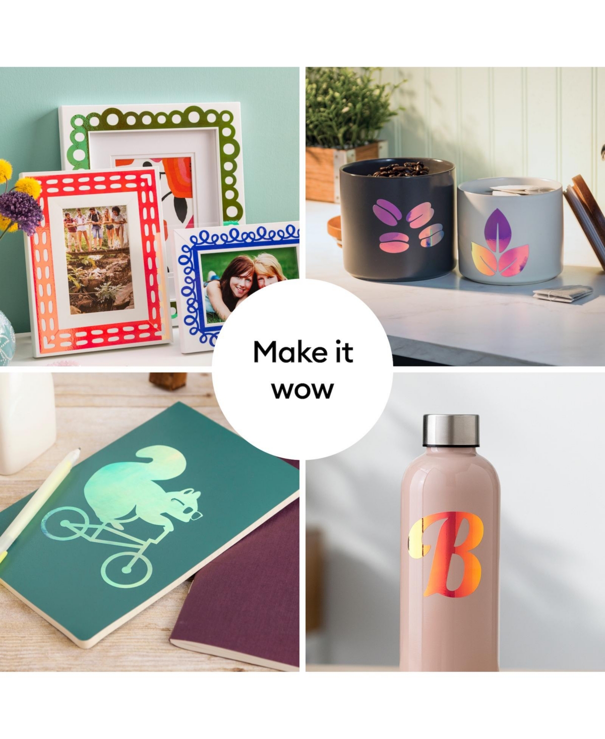 Cricut Holographic Vinyl Permanent, Mythical Sampler - 12 in x 12 in Sheets