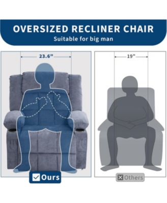 Power Lift Recliner Chair for Seniors with Heat & Massage, 3-Position Electric Recline, 2 Cup Holder, 2 Side Pocket, USB Port, Remote Control