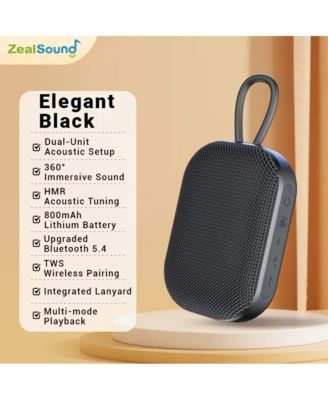 Portable Wireless Speakers - Indoor/Outdoor Companion with Hand Strap, Dual Speaker Stereo Pairing & 4-Hour Battery