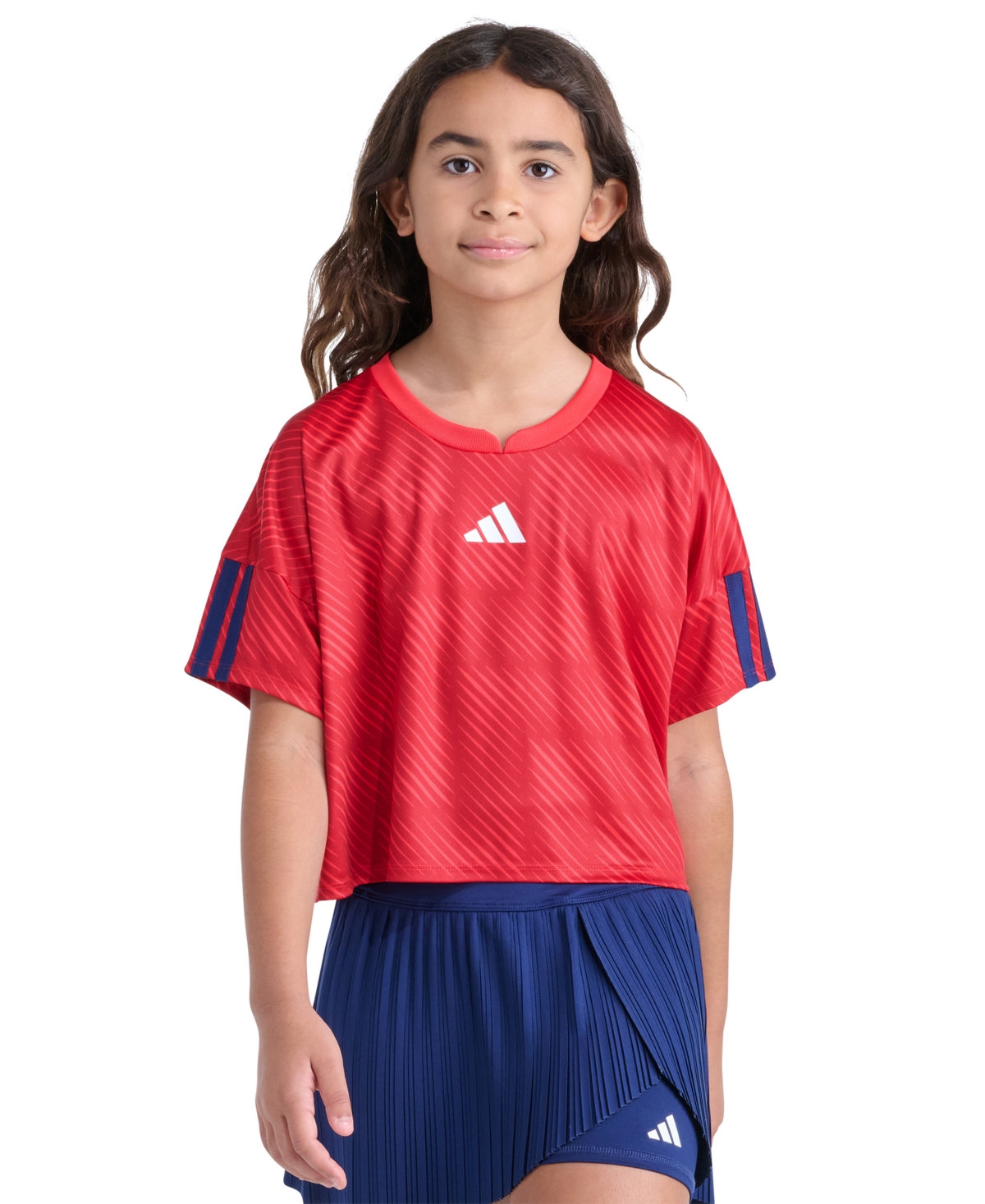 adidas Girls' 8-16 Short-Sleeve Printed World Cup Soccer Top
