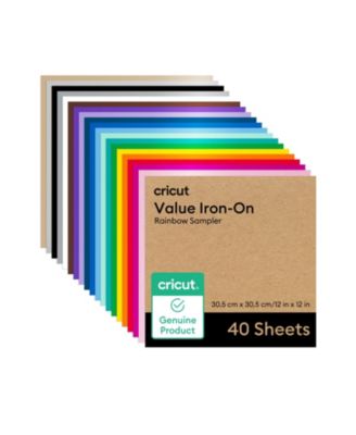 Value Iron-On Vinyl Sheets, Rainbow Sampler - 12 in x 12 in (40 count)