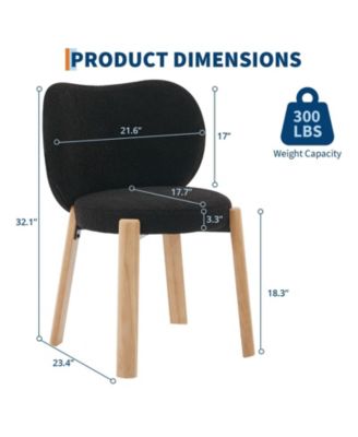 1PC Heart-Back Teddy Vanity Chair, Armless Small-Space Seating, 300LBS Capacity, Fits Under 24" Desks