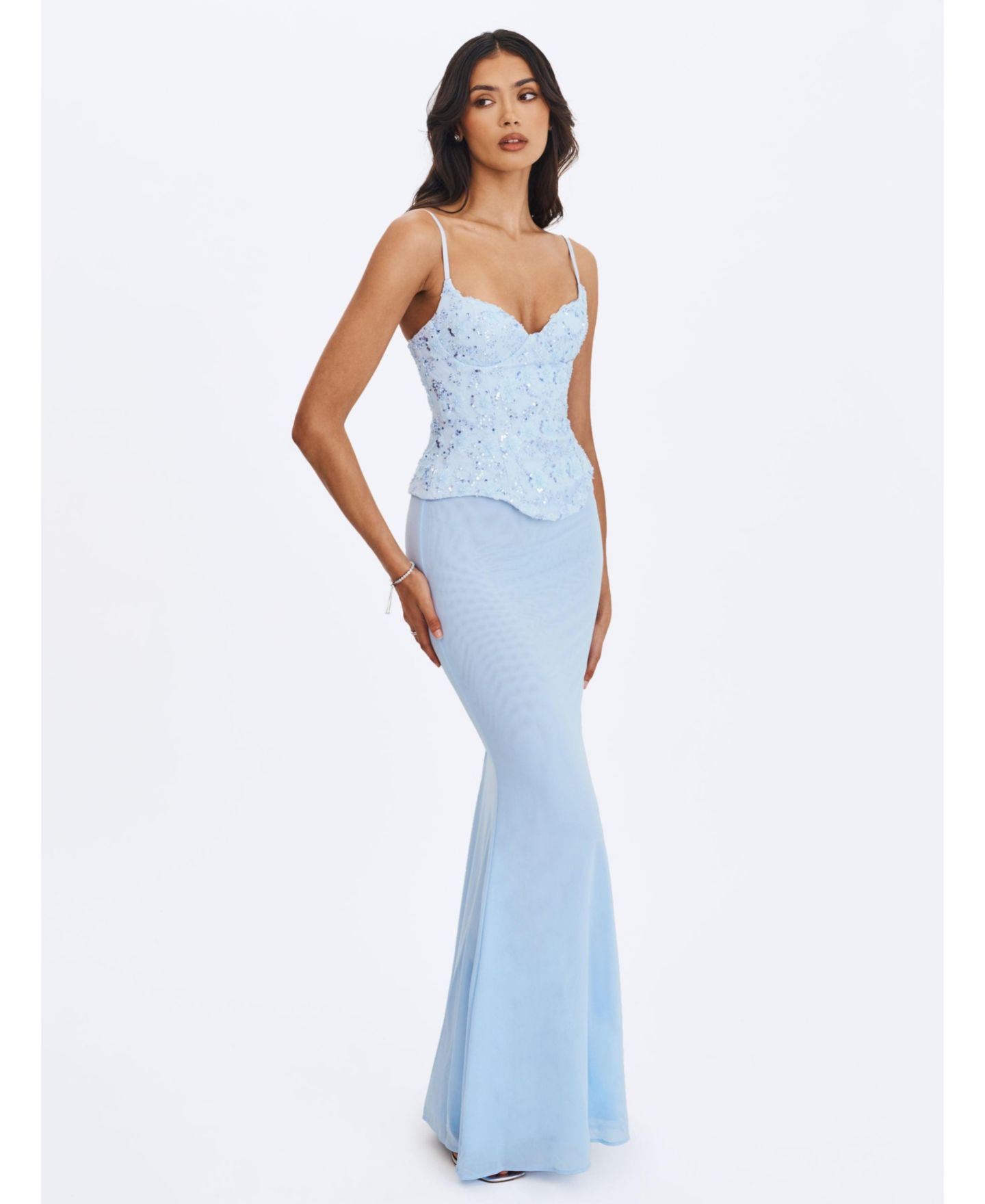 Женское платье Miss Circle Aurielle Sweetheart Mermaid Peplum Maxi — фото 6