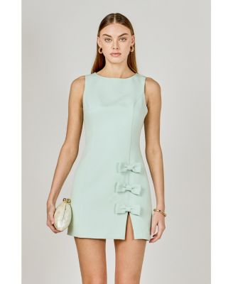 Women's Bow Slit Mini Dress