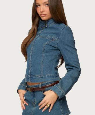 Women's Josiee Stretchy Denim Moto Jacket