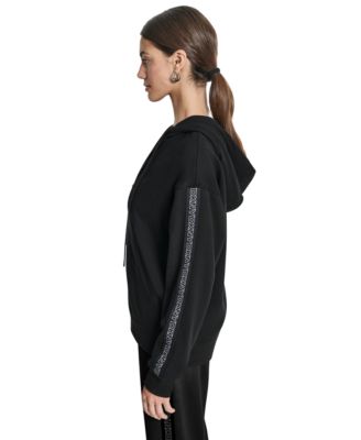 Women's Outline Logo Tape Zip Front Hoodie