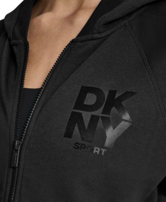 Women's Stacked Satin Logo Full-Zip Hoodie