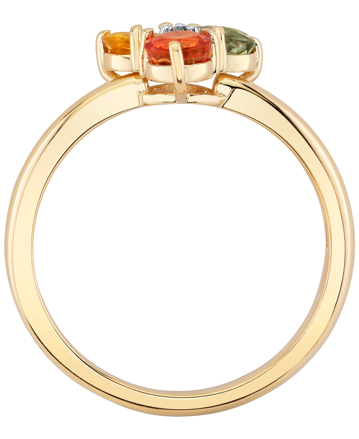 Macy's Gemstone & Diamond Ring (1/3 ct. t.w.) in 10k Yellow Gold