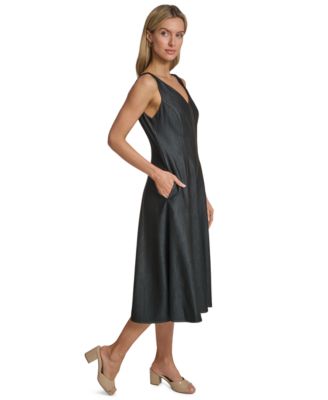 Women's Denim Fit and Flare Dress