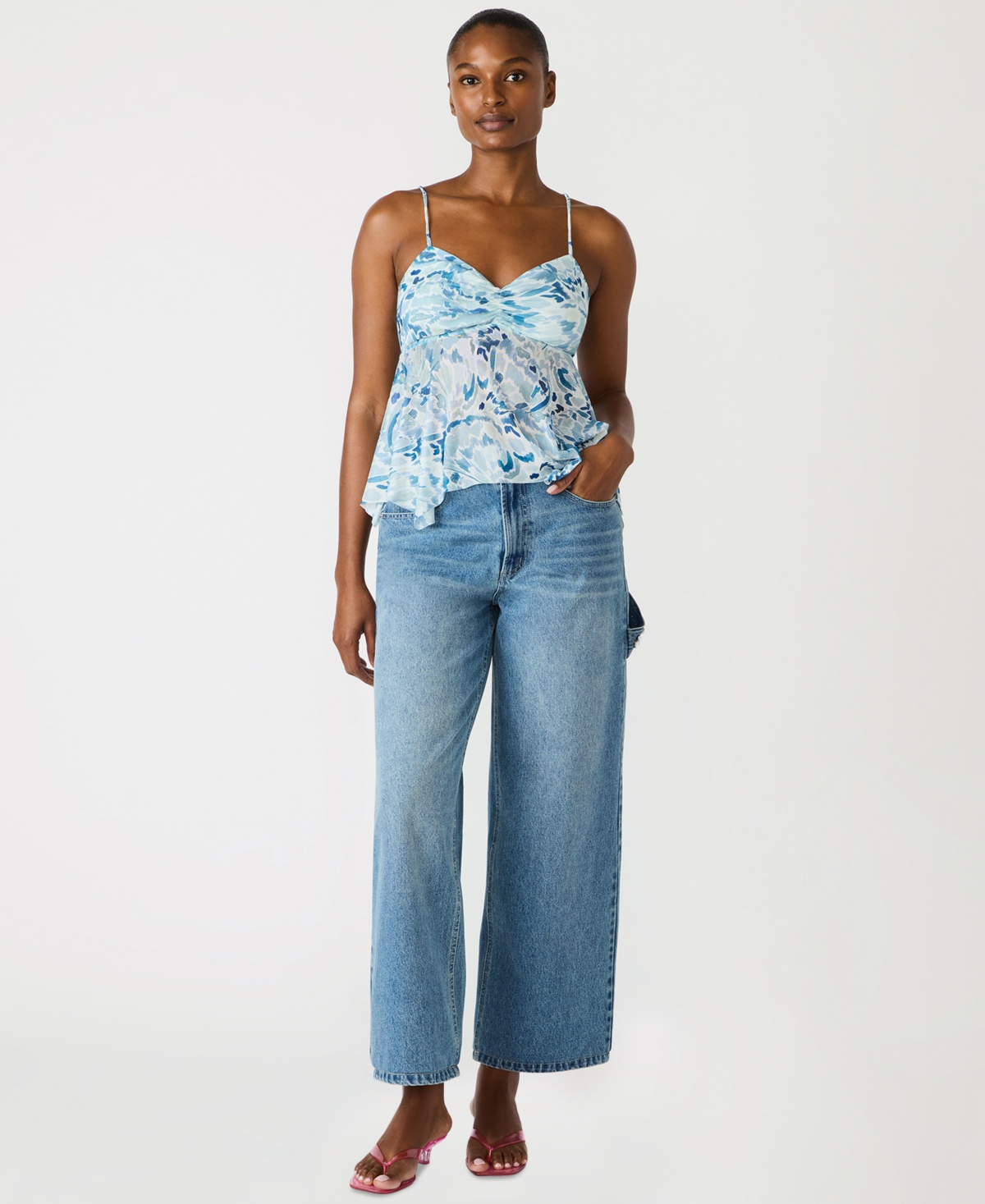 Steve Madden Women's Sweetheart Neck Polly Top