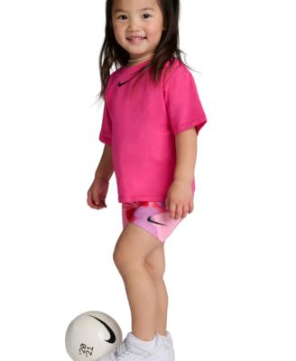 Girls' Toddler 2T-4T Move With Nature Crewneck T-Shirt and Bike Shorts, 2-Piece Set