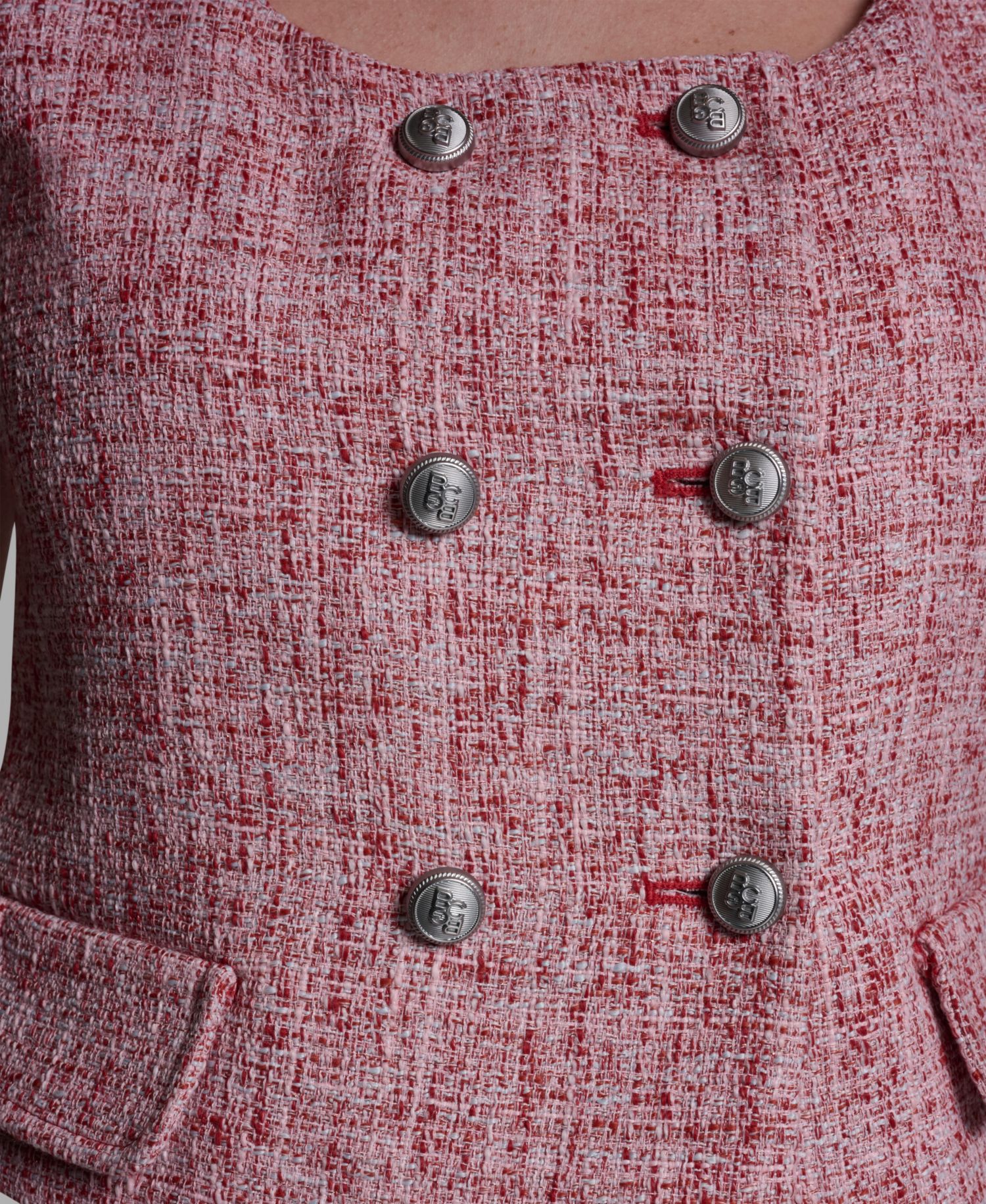 Women's Square Neck Double Breasted Vest