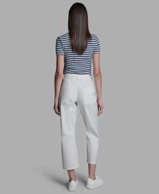 Women's Mid-Rise Pocket Detail Barrel Pants