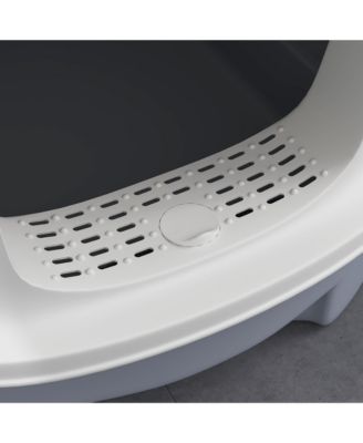 Cat Litter Box, Cove Kitty Litter Box with Lid, Scoop,