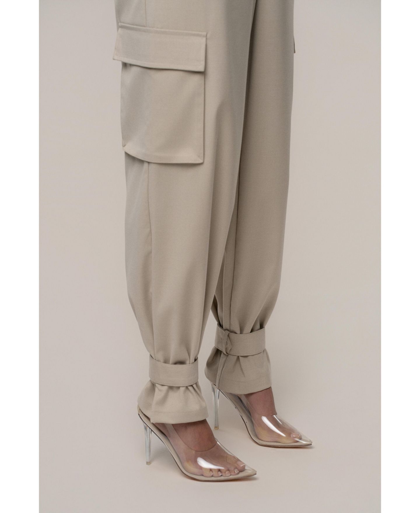 Женские брюки JLUXLABEL Autumn Flow Cargo, цвет: Бежевый — фото 3