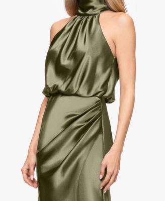 Women's Sleeveless Mock Neck Ball Gown