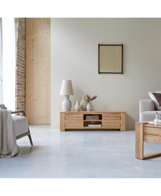 Solid Teak TV Cabinet Entertainment Unit TV Stand