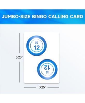 Jumbo Bingo Calling Cards, Plastic Coated Bingo Playing Deck of Cards