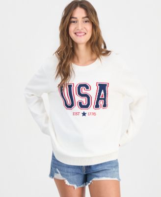 Juniors' USA Crewneck Sweater