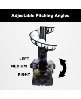 Portable Baseball Pitching Machine with 4 Adjustable Angles and 3 Pitch Speeds Includes 9 Training Balls Battery