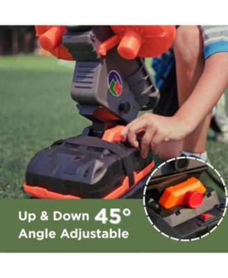 Automatic Football Machine for Kids & Teens with Adjustable Angles, Left Right Oscillation, 2 Training Footballs & Carry Bag