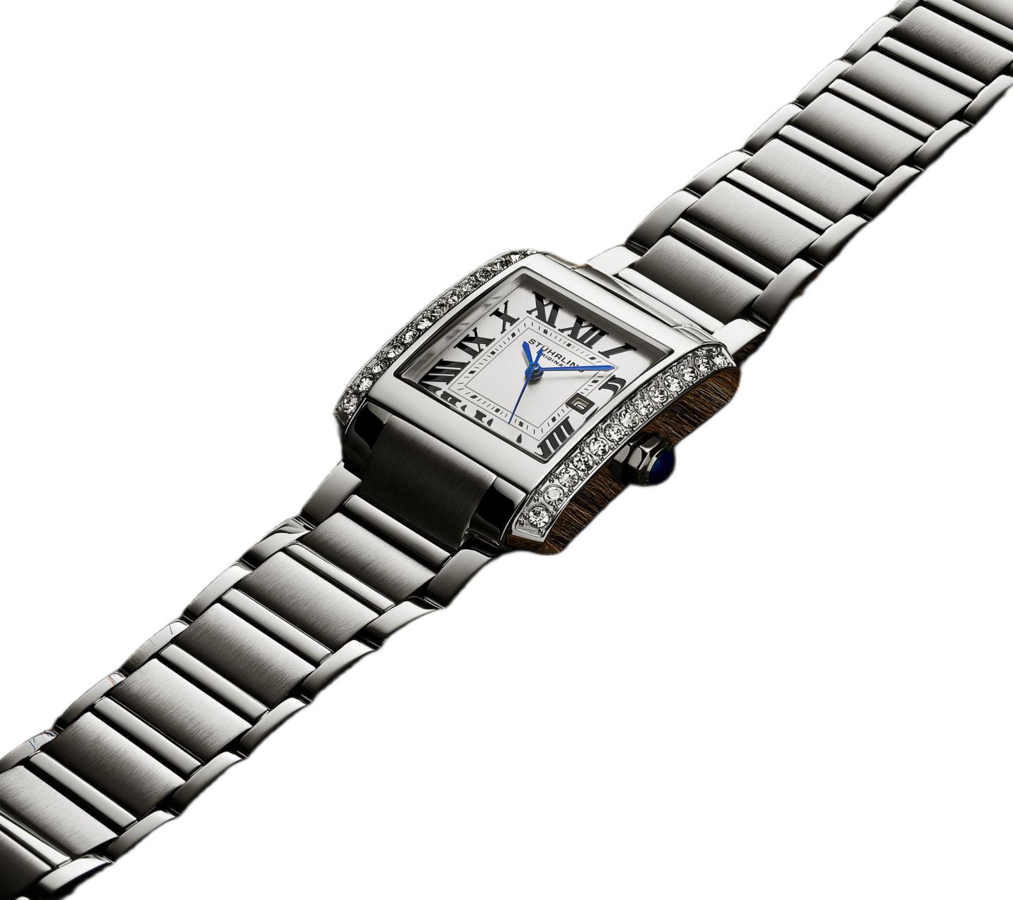 Женские кварцевые часы Stuhrling Elan 4088.1, стальной браслет, римские цифры, дата, цвет: Серебряный — фото 5