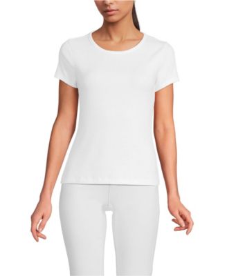 Women's Short Sleeve Crew Neck Micro Rib Mini Tee